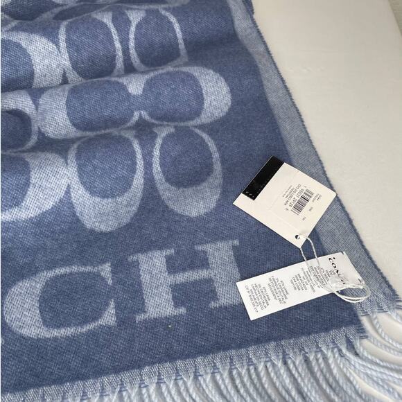 Coach Signature Oversized Muffler Scarf in Twilight - Picture 6 of 6